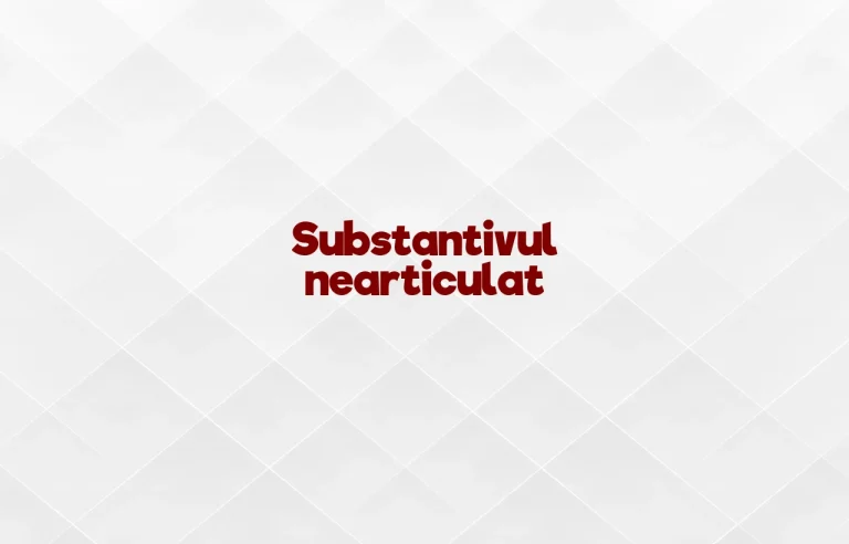 substantiv nearticulat