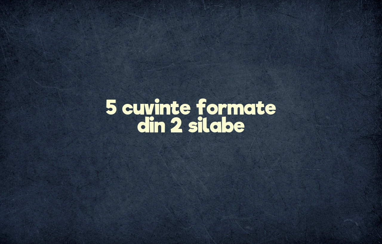 5 cuvinte formate din 2 silabe