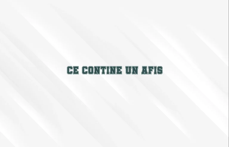 ce contine un afis