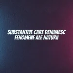 substantive care denumesc fenomene ale naturii