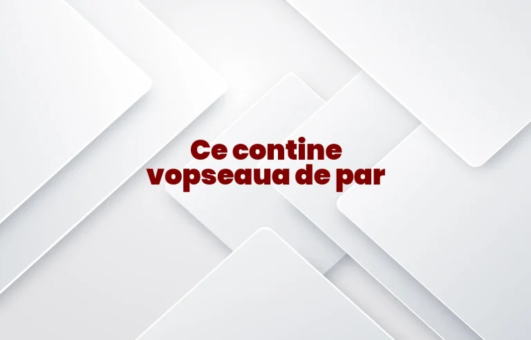 ce contine vopseaua de par