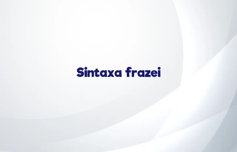sintaxa frazei