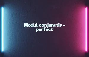 modul conjunctiv perfect