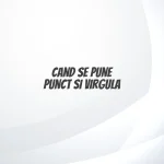 cand se pune punct si virgula