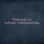 numeral cu valoare substantivala