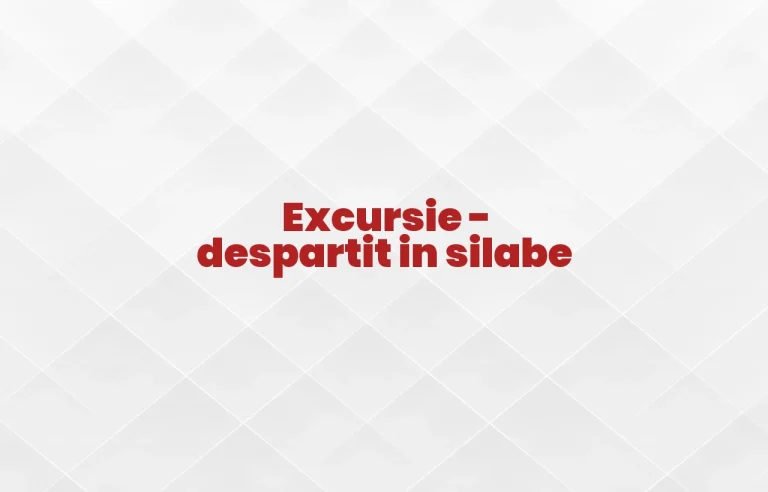 excursie despartit in silabe