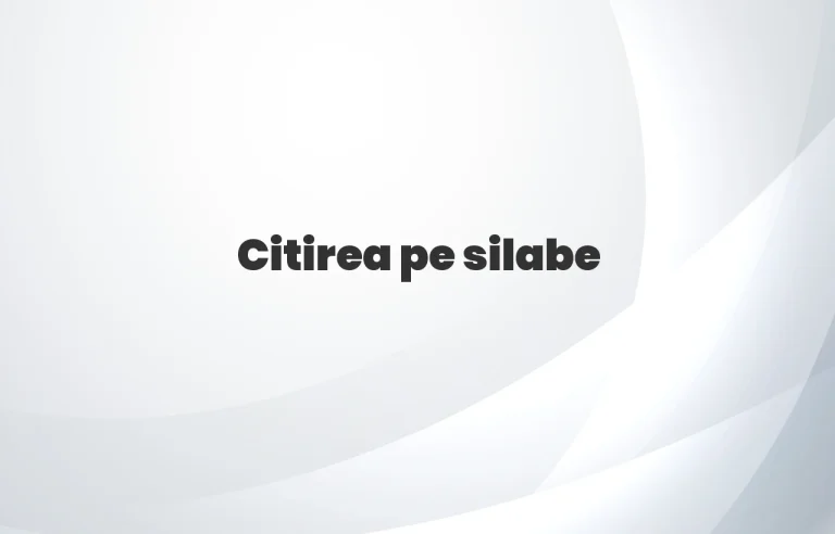 citirea pe silabe